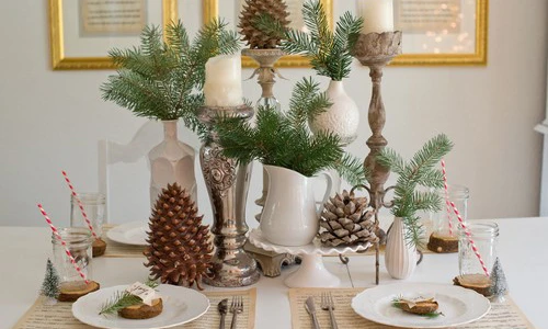 Trang trí bàn ăn Giáng sinh khiến trái tim bạn tan chảy