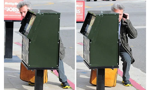 Cười té ghế với phản ứng của sao khi bị chụp lén