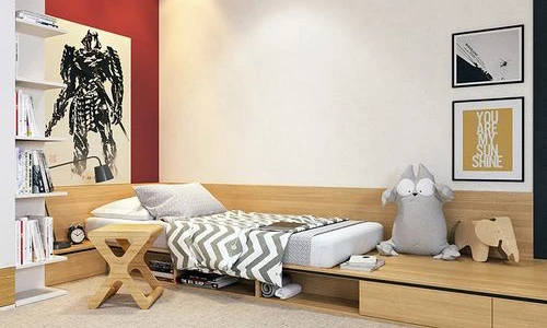 Thiết kế giường ngủ hiện đại cho cả bé trai và bé gái