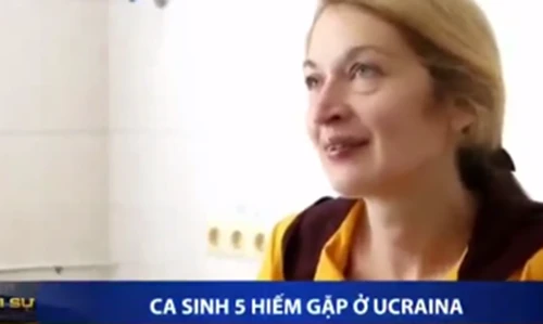 Clip: Ca sinh 5 hiếm gặp ở Ukraine