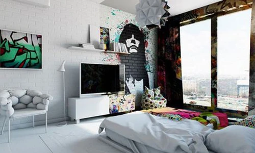 Ngôi nhà sống động nhờ nội thất phong cách Graffiti