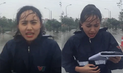 Nhan sắc nữ MC thời tiết bị “ném đá” ngày mưa bão