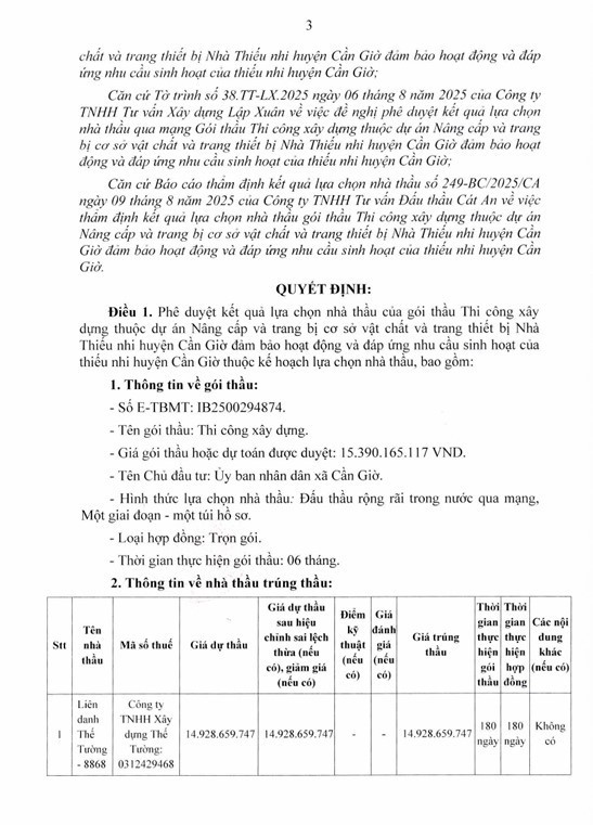 View - TP HCM: Gói xây lắp gần 15 tỷ đồng tại Nhà Thiếu nhi Cần Giờ về tay ai? | Báo Tri thức và Cuộc sống - TIN TỨC PHỔ BIẾN KIẾN THỨC 24H