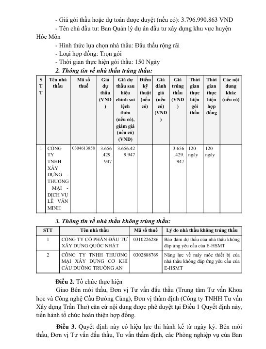 View - TP HCM: 3 nhà thầu muốn bảo dưỡng hạ tầng tại xã Tân Xuân, Xuân Thới Thượng | Báo Tri thức và Cuộc sống - TIN TỨC PHỔ BIẾN KIẾN THỨC 24H