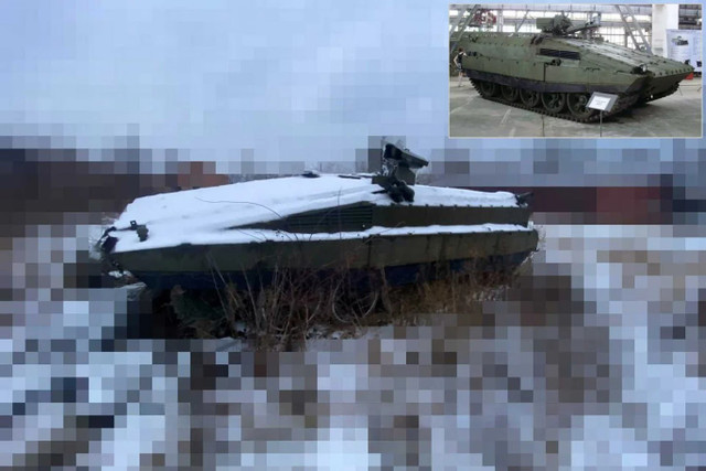 Xe chiến đấu bộ binh hạng nặng BMP-55U của Ukraine xuất hiện ở chiến trường miền Đông Ukraine. Ảnh Telegram/Military Informant và Twitter/T-90K 1-9756.jpg