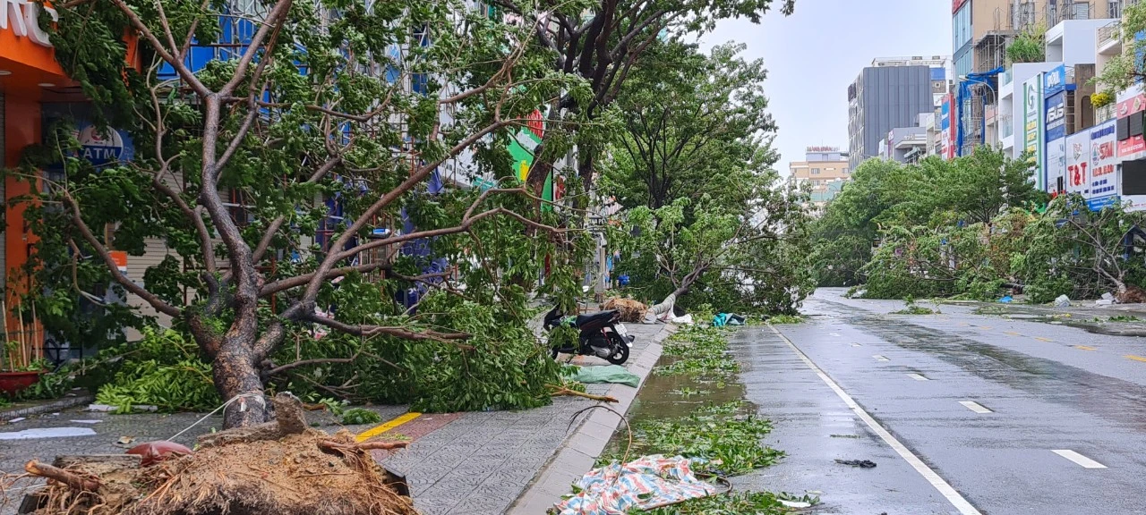 Hình ảnh mới nhất tại Đà Nẵng khi bão Noru đi qua