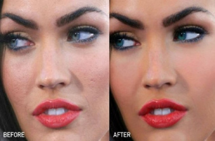Cô đào nóng bỏng Megan Fox dù sở hữu thân hình bốc lửa nhưng vẫn cần "tẩy trắng" da và xóa vết sẹo.
