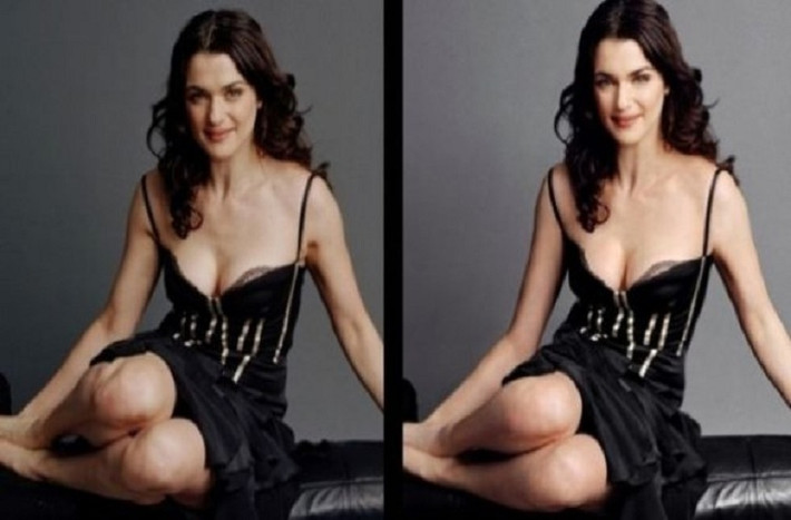 Vẻ đẹp của Rachel Weisz là hoàn hảo nếu không nói đến đầu gối quá to và làn da không còn căng mọng như xưa.