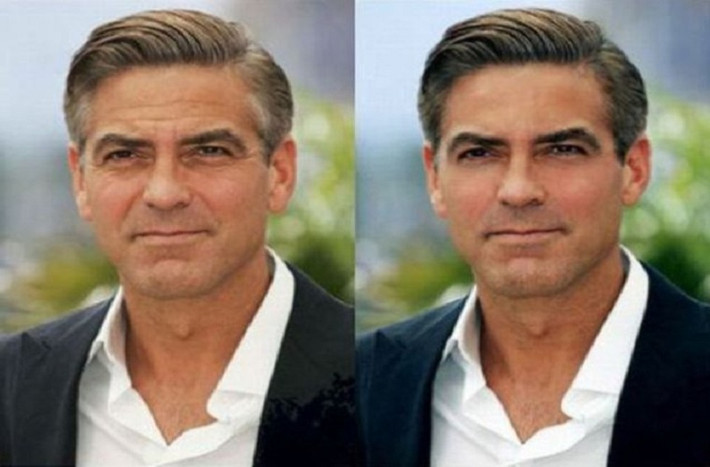 Mái đầu bạc và những nếp nhăn đã không còn xuất hiện trên khuôn mặt nam diễn viên George Clooney khiến anh trẻ lại vài chục tuổi.