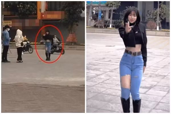 Nữ TikToker triệu follow lộ nhan sắc chụp lén từ “team qua đường“