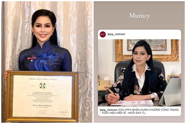 Nhận tước Hiệp sĩ, netizen trầm trồ thần thái mẹ rich kid Tiên Nguyễn