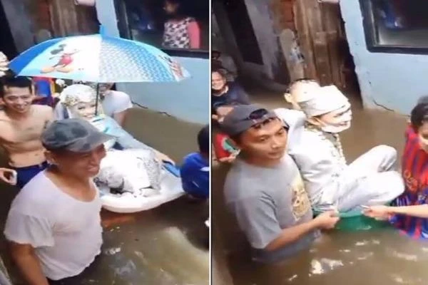 Màn rước dâu bá đạo, cả phố “cười lăn“ vì điều này