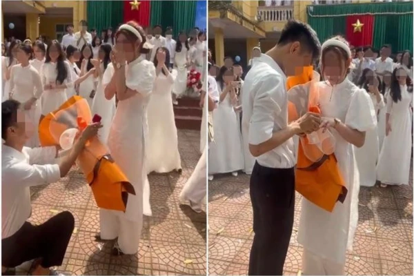 Những vụ nữ sinh cấp 3 được cầu hôn tại trường gây tranh cãi