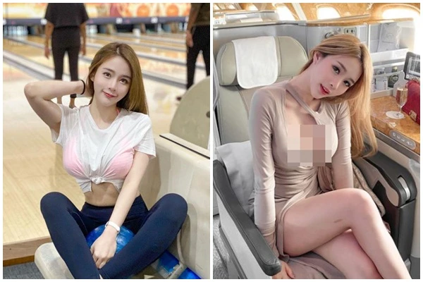Đỏ mặt hot girl mặc lộ nội y trên sàn bowling