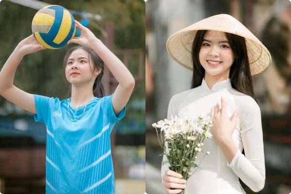 Vẻ đẹp tinh khiết của “hoa khôi bóng chuyền” xứ Nghệ