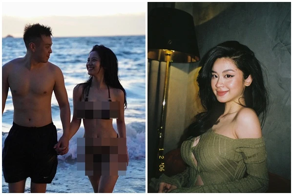“Hot girl tạp hóa” Hàn Hằng phô vòng một “xôi thịt” bên bạn trai