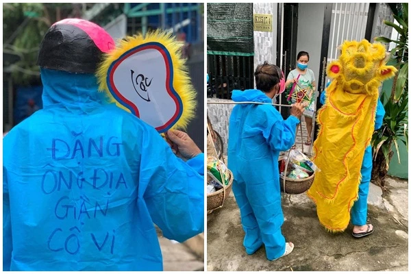 Tình nguyện viên chống dịch và món quà Thu thu cho các bé