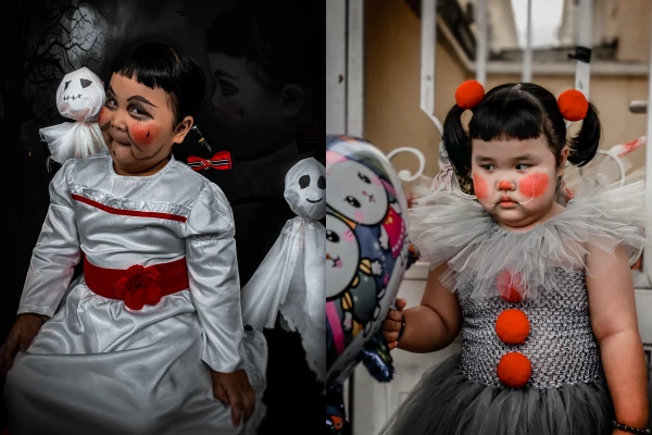 Bé gái Sài thành gây sốt với bộ ảnh hoá trang Halloween cực “lầy“