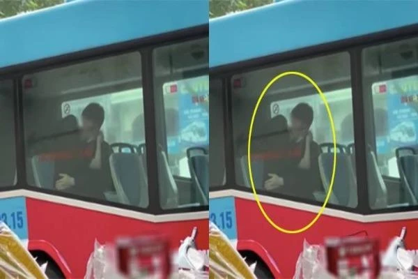 "Diễn cảnh nóng" trên xe buýt, đôi trẻ khiến nhiều người “đỏ mặt“