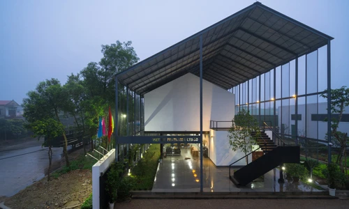 Hình ảnh nhà mái đôi, thiết kế cực lạ ở Nghệ An 