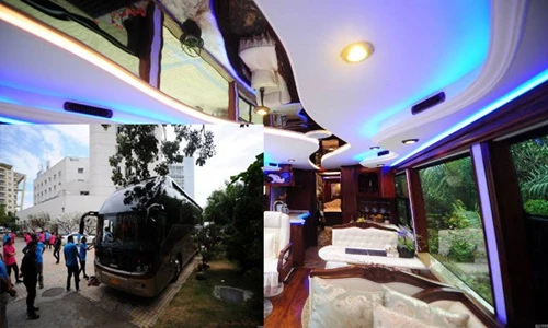 Bên trong xe bus 1,6 triệu USD chỉ dành cho nhà giàu