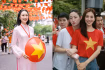 Hot face sao Việt: Hồng Diễm diện áo dài xinh đẹp 