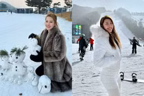 Thúy Ngân xả ảnh du lịch Hàn Quốc, rạng rỡ giữa mùa tuyết trắng