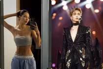 Hot face sao Việt: Minh Triệu khoe eo không chút mỡ thừa