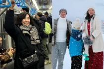 Hot face sao Việt: Hồng Đào thành thạo đi tàu điện ngầm ở Hàn Quốc