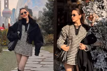 Phanh Lee khoe nhan sắc mặn mà trong kỳ nghỉ Giáng sinh ở Thượng Hải