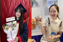 Hot face sao Việt: Lan Phương thích thú khi vẽ gốm tặng hai con gái