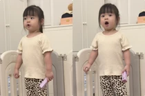 Khoảnh khắc đáng yêu của con gái Đỗ Mỹ Linh khiến dân mạng thích thú