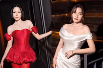 Em gái Trấn Thành khoe vẻ gợi cảm tinh tế với loạt váy cúp ngực