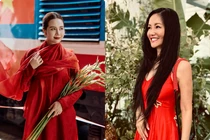 Hot face sao Việt: Huyền Lizzie đăng tải bộ ảnh áo dài đỏ rực chuẩn bị đại lễ