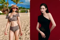 Cựu mẫu Thuý Hạnh khoe vóc dáng đẹp trên bãi cát