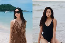 Hot face sao Việt: Khánh Vân diện bikini tạo dáng ở biển