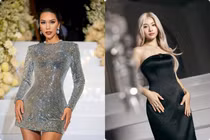 Hot face sao Việt: Hà Anh diện đầm lấp lánh khoe đường cong