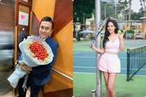 Lam Trường ôm bó hoa dâu tây từ fan