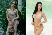 Hot face sao Việt: Lương Thuỳ Linh mặc trang phục ngắn cũn khoe chân dài