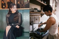 Hot face sao Việt: Ca sĩ Jun Phạm khoe cơ bắp khi rửa bát