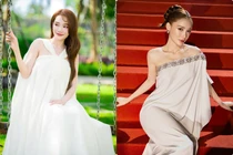 Nhã Phương giấu bụng bầu lần ba cực khéo với gu thời trang tinh tế