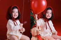 Biểu cảm “tan chảy” của con gái út Khánh Thi – Phan Hiển mùa Giáng sinh