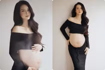 Quỳnh Lương đẹp dịu dàng khoe bụng bầu cuối thai kỳ