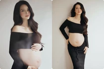 Quỳnh Lương đẹp dịu dàng khoe bụng bầu cuối thai kỳ