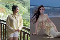 Hot face sao Việt: Doãn Hải My thả hồn với cảnh vật ở Mù Cang Chải