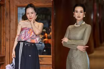 Hot face sao Việt: Phương Linh quyến rũ với mốt quấn khăn thành áo