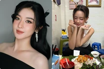 Huyền My khoe cận gương mặt trang điểm sắc sảo