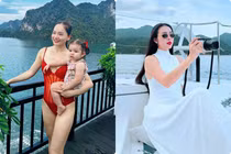Hot face sao Việt: Lan Phương diện bikini bế con chụp ảnh