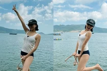 'Chị đẹp' Diệu Nhi hiếm hoi diện bikini khoe dáng gợi cảm