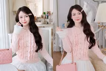 Sam “hack tuổi” đỉnh cao, diện outfit trắng hồng trẻ như búp bê